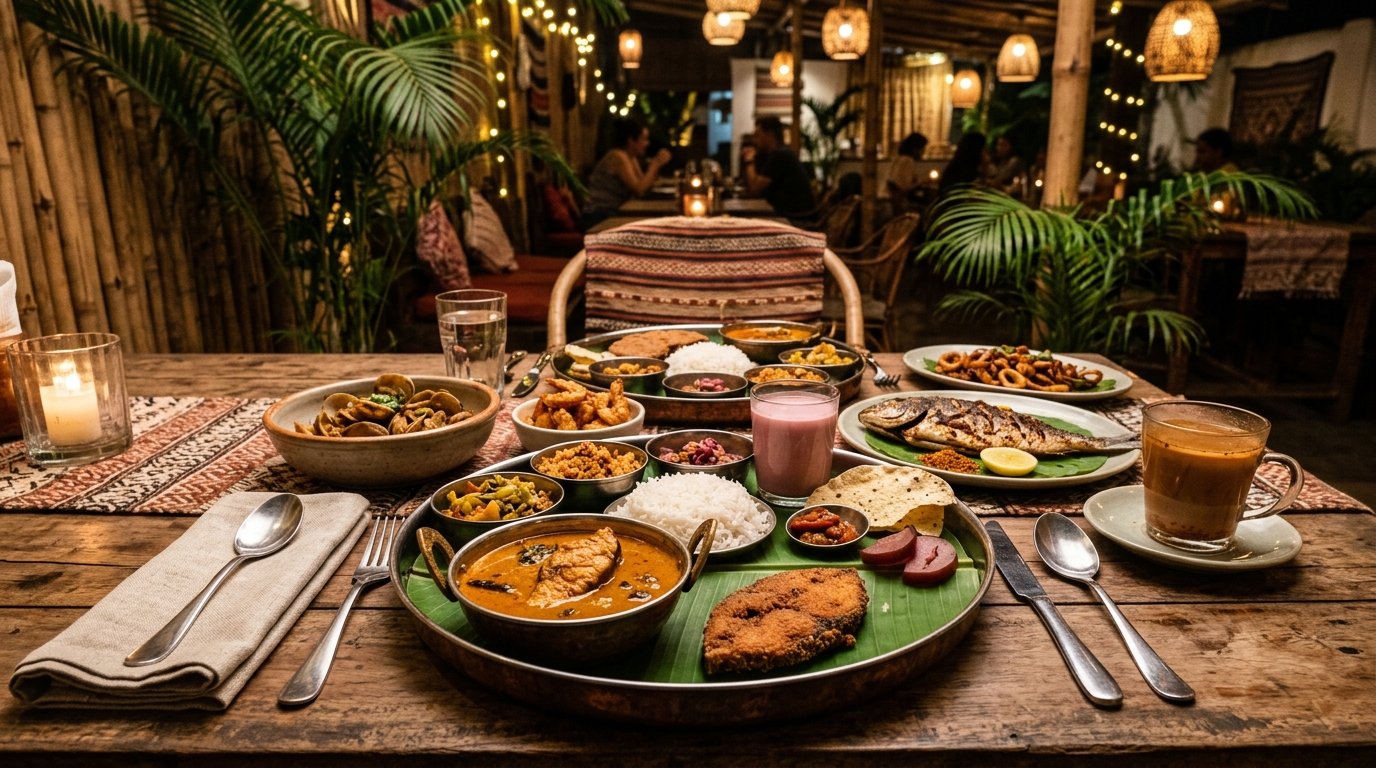 Goan seafood thali at Moonlight Restaurant